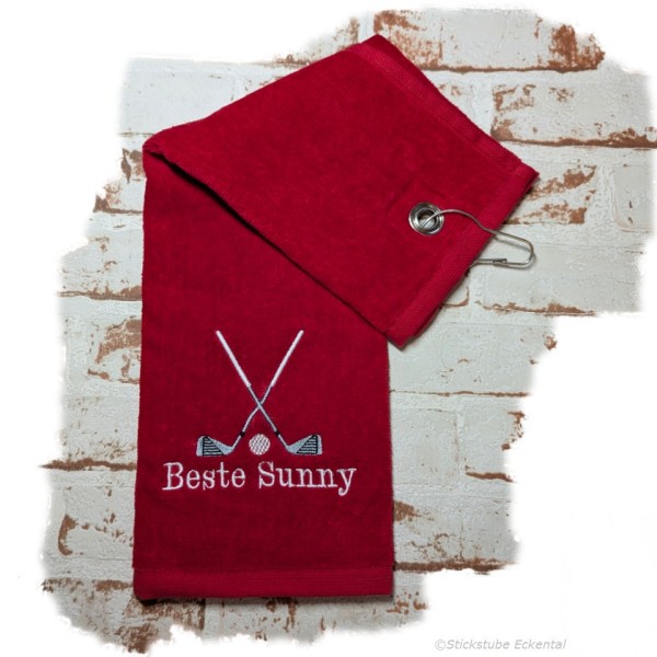 Golfhandtuch besticken mit Namen